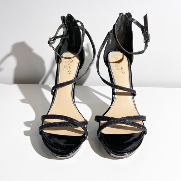 Jewel Badgley Mischka Galen Strappy Platform Sandal Black size 9 - Picture 3 of 7